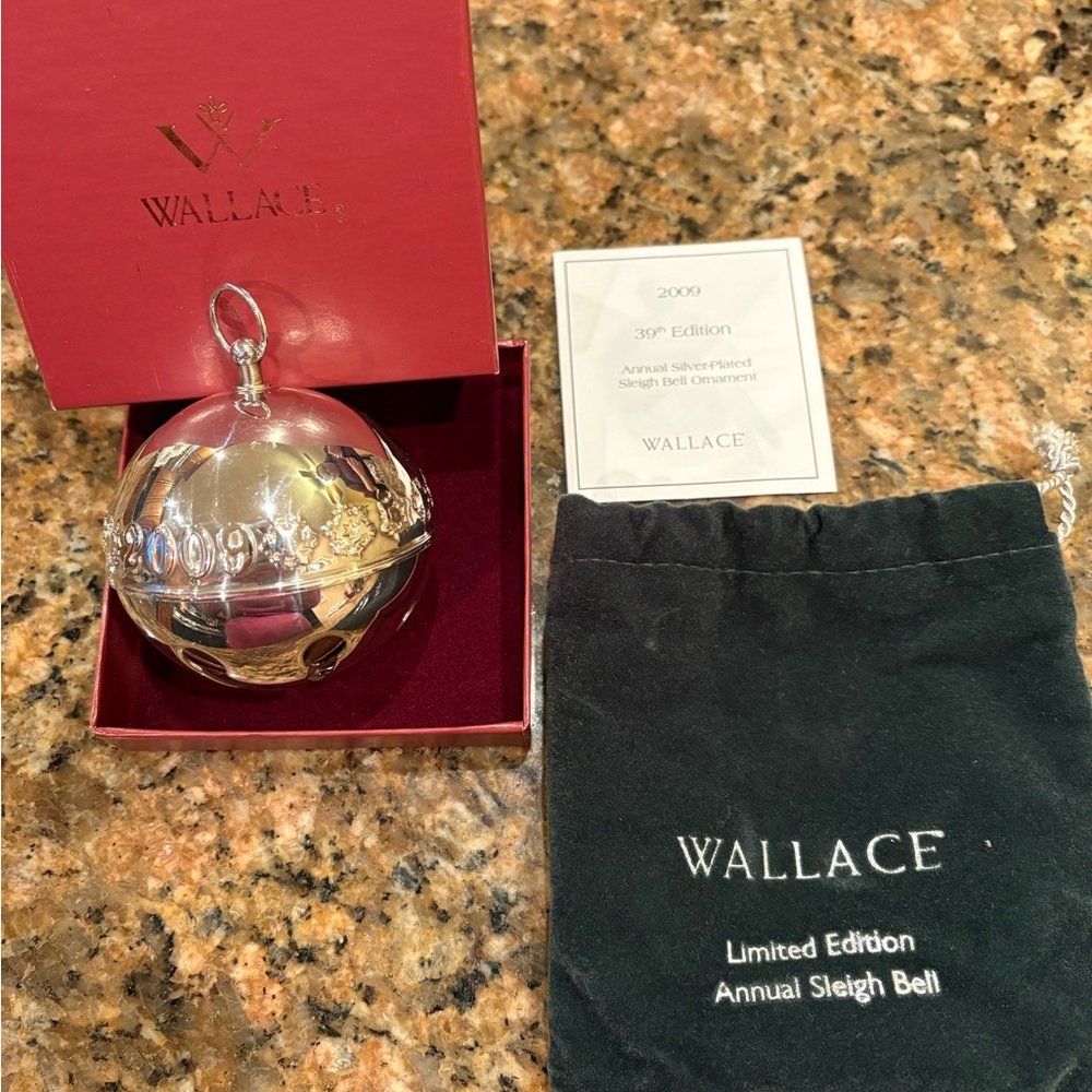 Wallace Silversmiths Silver Sleigh Bell Ornament